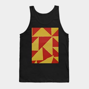 red yellow attack abstract triangles Tank Top